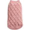 Chenille Sweater, Pink - Dog Clothes - 4 - thumbnail