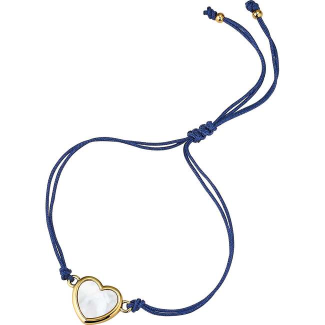 Heart Cord Bracelet, Navy