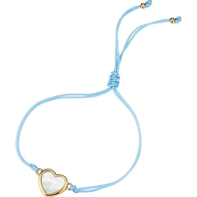 Heart Cord Bracelet, Blue