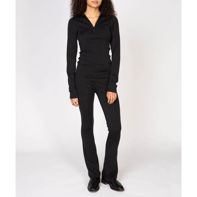 Women's Merino Wool Trouser Flair, Black