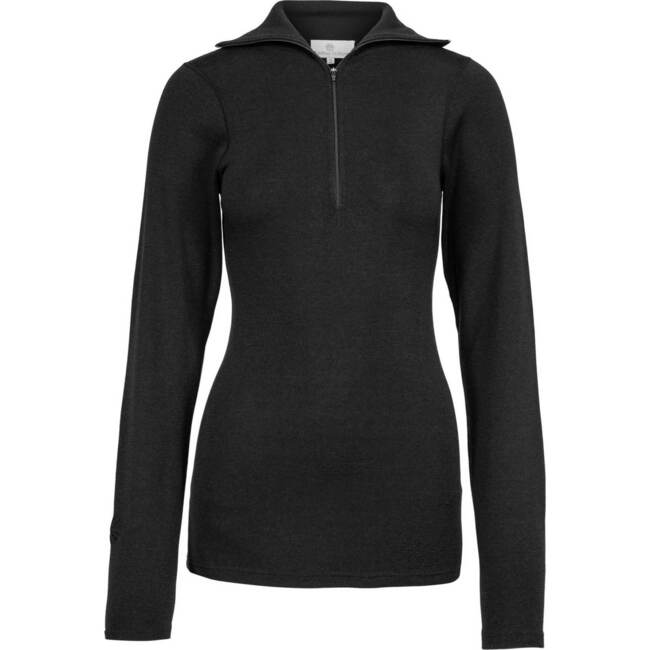 Women's Merinowool Long Sleeve High Neck, Black