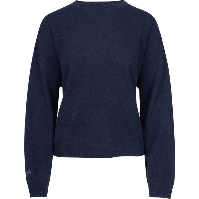 Women's Cashmere Jumper, Navy - Sweaters - 1