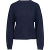 Women's Cashmere Jumper, Navy - Sweaters - 1 - thumbnail