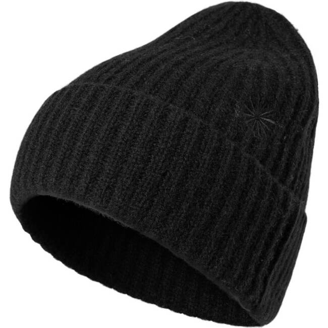 Women's Cashmere Beanie, Black - Hats - 1 - zoom