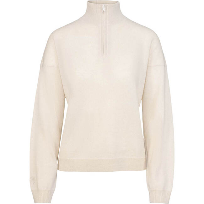 Women's Cashmere Jumper High Beck, Ivory - Sweaters - 1