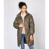 Women's Coma Down Coat, Olive Green - Jackets - 2