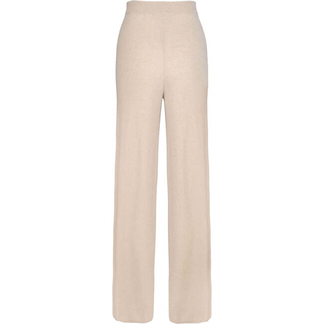 Women's Cashmere Trouser Wide Leg, Ivory - Pants - 3