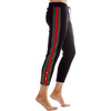 Women's Fleece-Lined Tuxedo Track Pants - Leggings - 1 - thumbnail