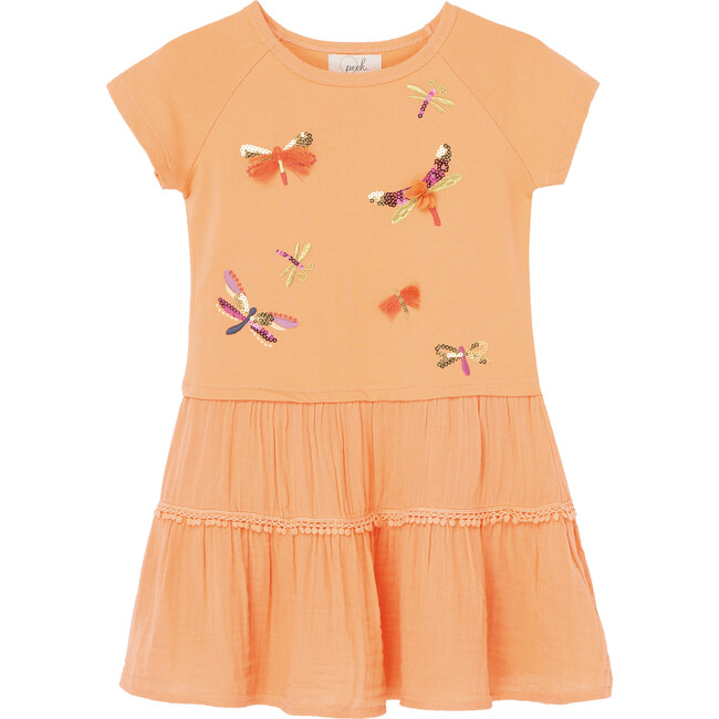Dragonfly Dress, Peach - Dresses - 1