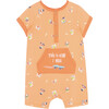Skateboarding Puppies Romper, Coral - Rompers - 1 - thumbnail