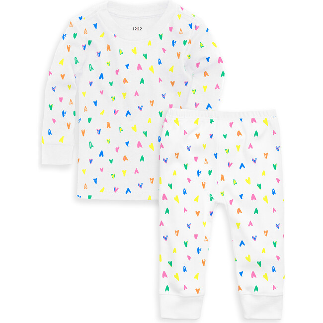 The Nightly Pajama Set, Neon Hearts - Pajamas - 1