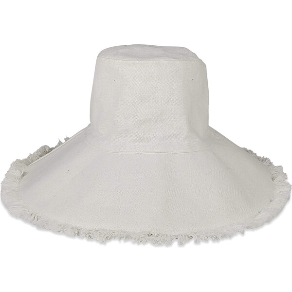Women's Canvas Packable Hat, White - Hat Attack Hats | Maisonette