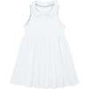 Girls French Terry Tennis Dress, White - Dresses - 1 - thumbnail