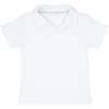 Boys French Terry Polo Shirt, White - Polo Shirts - 1 - thumbnail