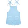 Girls French Terry Romper, Blue - Cover-Ups - 1 - thumbnail