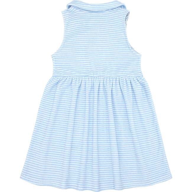 Girls French Terry Tennis Dress, Poder Blue Stripe