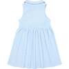 Girls French Terry Tennis Dress, Poder Blue Stripe - Dresses - 2