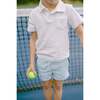 Boys French Terry Polo Shirt, White - Polo Shirts - 2