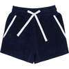 Boys French Terry Short, Navy - Shorts - 1 - thumbnail