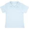 Boys French Terry Polo Shirt, Light Blue - Polo Shirts - 1 - thumbnail