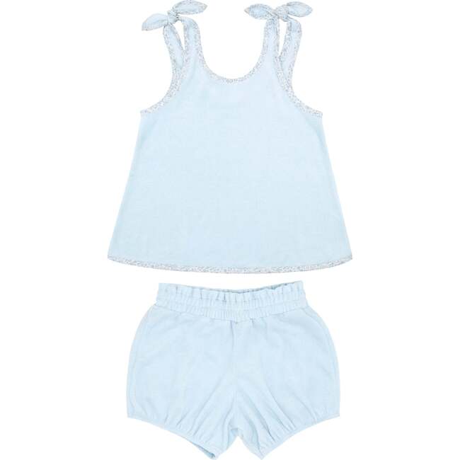 Girls French Terry Bloomer Set, Blue
