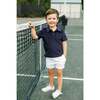 Boys French Terry Polo Shirt, Navy - Polo Shirts - 2