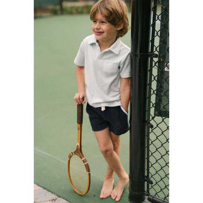 Boys French Terry Short, Navy - Shorts - 2