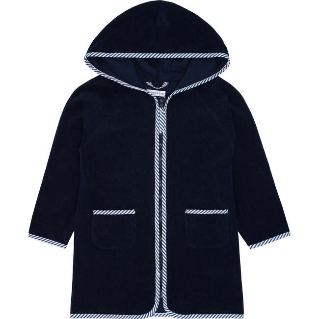 Unisex French Terry Hooded Coverup, Navy