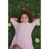 Girls French Terry Dress, Pink - Cover-Ups - 4