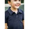 Boys French Terry Polo Shirt, Navy - Polo Shirts - 3