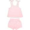 Girls French Terry Bloomer Set, Pink - Bloomers - 3