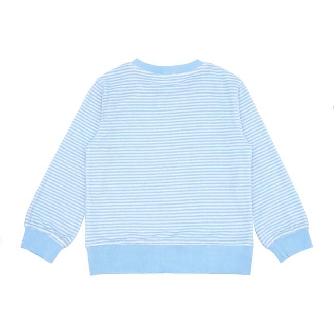 Unisex French Terry Sweatshirt, Powder Blue Stripe