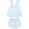 Girls French Terry Bloomer Set, Blue - Bloomers - 5