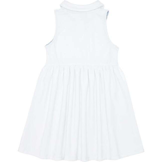 Girls French Terry Tennis Dress, White - Dresses - 4