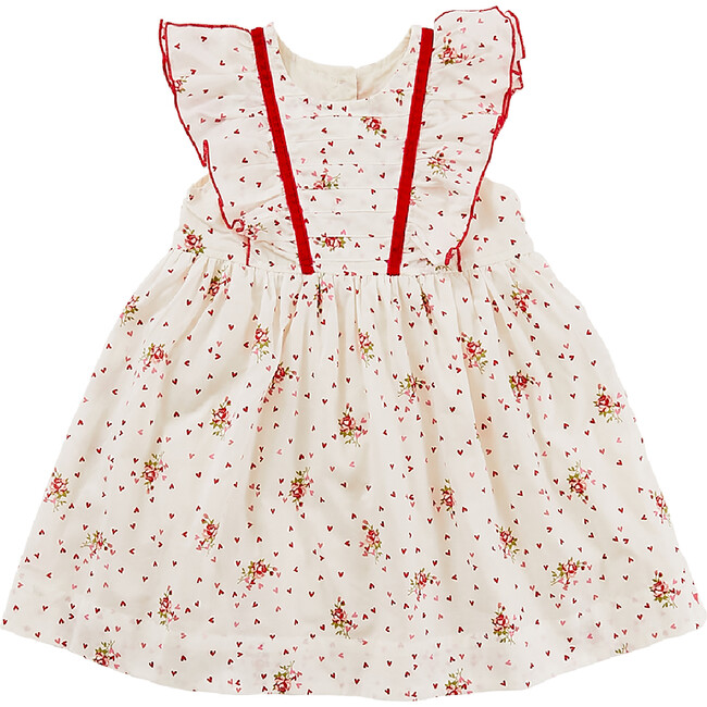 Goldie Dress, Floral with Hearts