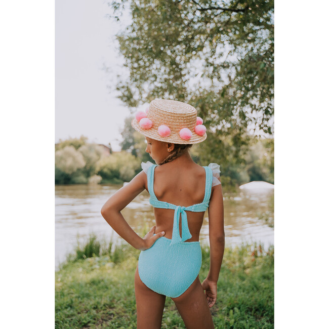 Boho Pom Pom Hat, Pink - Hats - 3