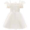 Organza Shoulder Dress, White - Dresses - 2