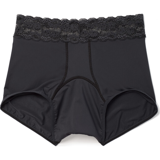 Women's Emily Shortie Period Panty, Black - Period Underwear - 1