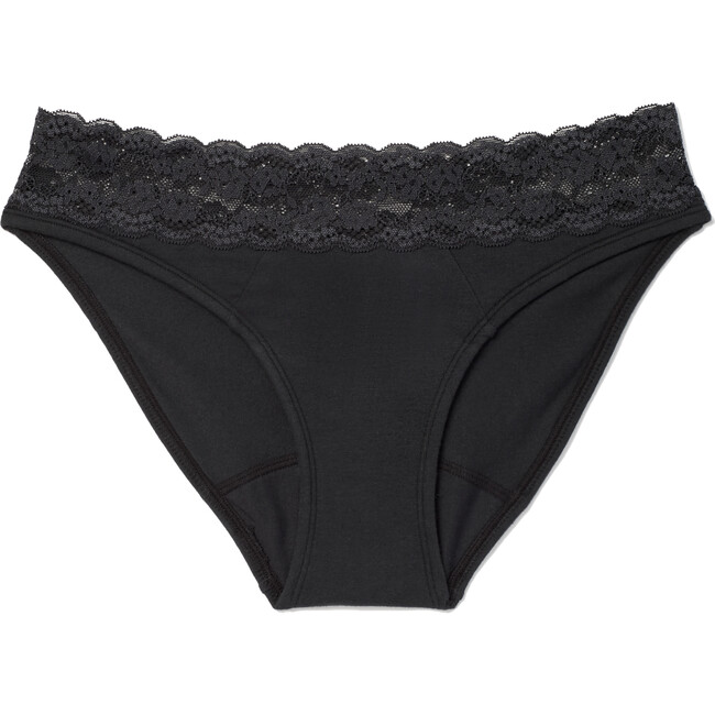 Women's Alice Bikini Period Panty, Black - Period Underwear - 1