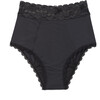 Women's Amelia High Waisted Period Panty, Black - Period Underwear - 1 - thumbnail