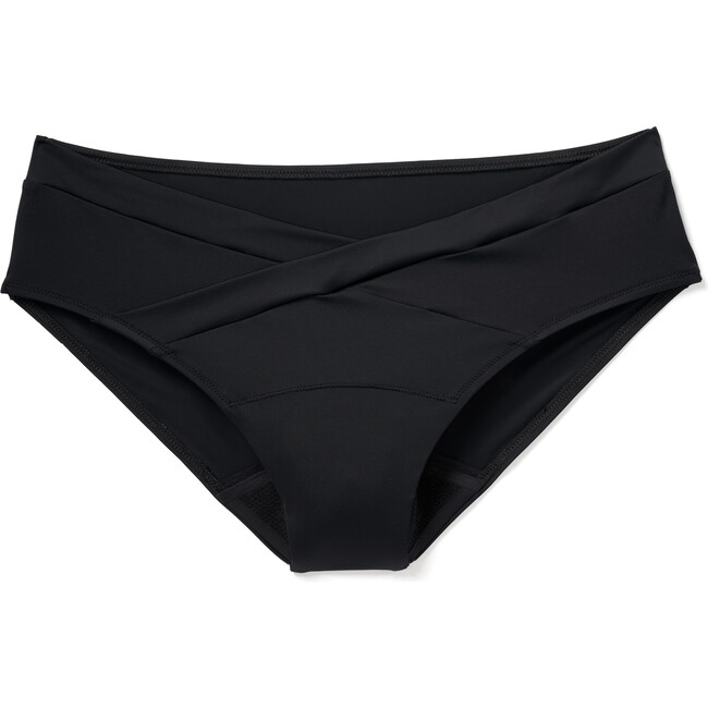 Women's Mama Low-Rise Bikini Period Panty, Black - Period Underwear - 1