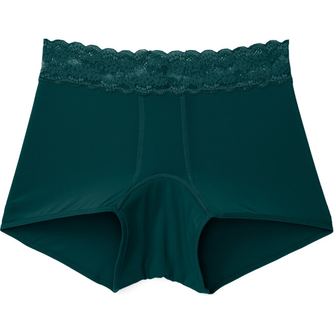 Women's Emily Shortie Period Panty, Dark Green - Period Underwear - 1