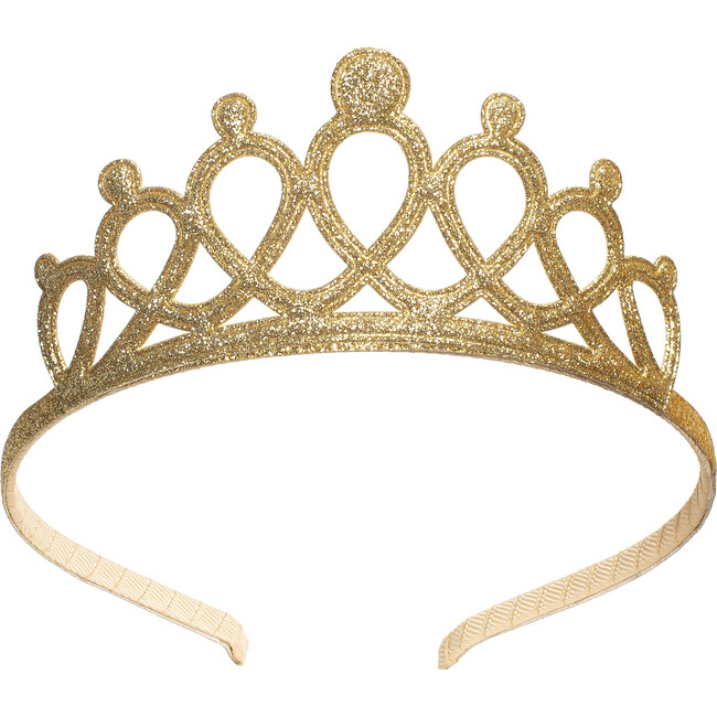 Gold Tiara Headband, Gold - Hair Accessories - 1