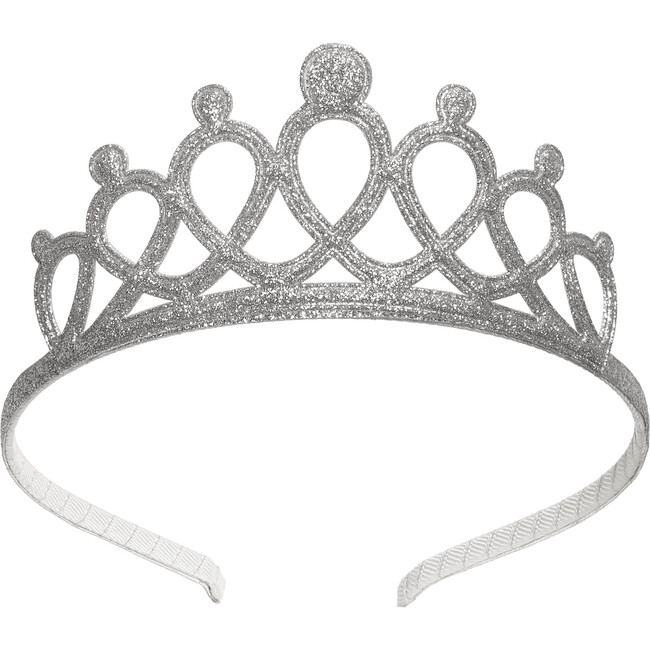 Silver Tiara Headband, Silver - Hair Accessories - 1