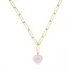Rose Quartz Gem Chain Necklace - Necklaces - 1 - thumbnail