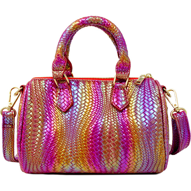Mermaid Scale Duffle Handbag, Pink - Bags - 1