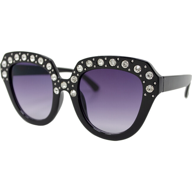 Butteryfly Crystal Sunglasses, Black - Sunglasses - 1