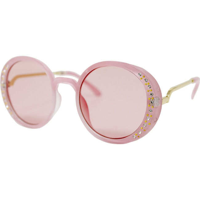 Round Crystal Sunglasses, Pink