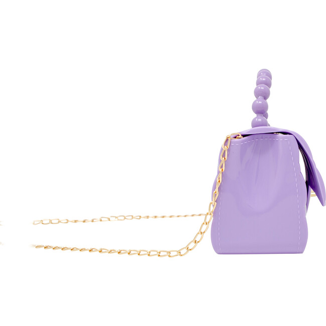 Jelly Quilted Heart Lock Bag w/Coinpurse, Purple