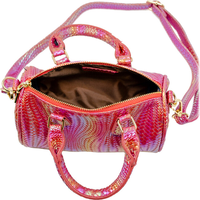 Mermaid Scale Duffle Handbag, Pink - Bags - 3
